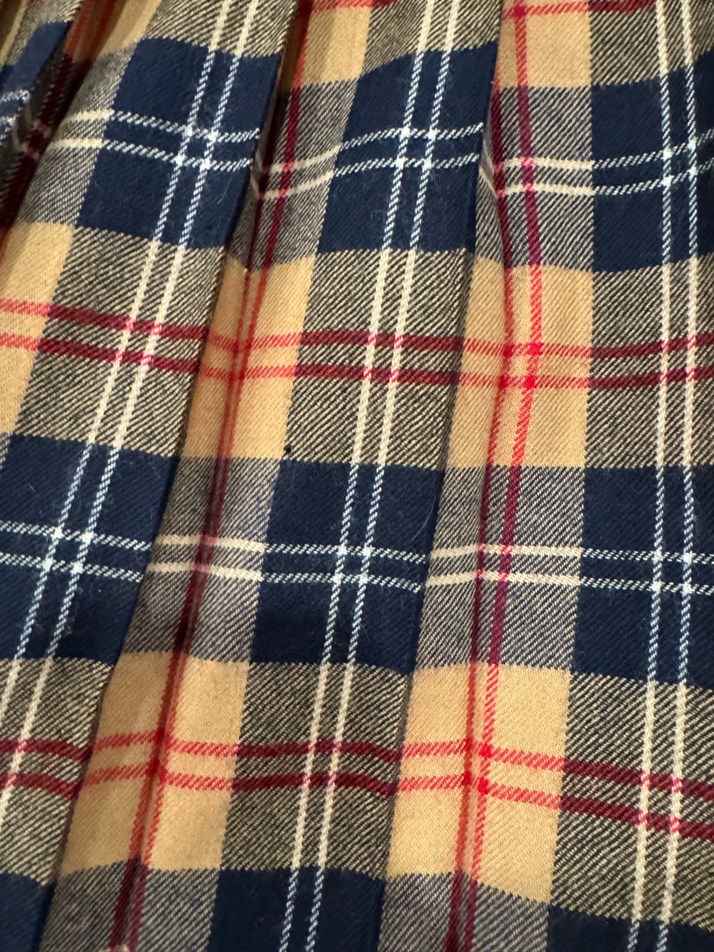 Vintage Wool Midi Plaid Skirt Preppy with Original Pin Size 0 XS Flawed - Picture 6 of 9